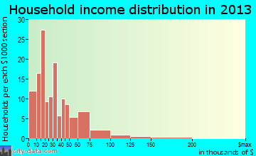 Belle household income distribution