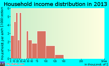 Neck City household income distribution
