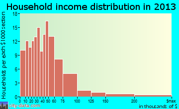Lake Ozark household income distribution