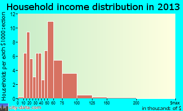 Oak Grove Heights household income distribution
