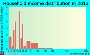 Oden household income distribution