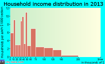 Gardiner household income distribution