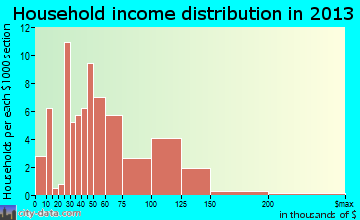 Manhattan household income distribution