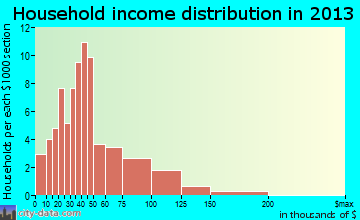 Vaughn household income distribution