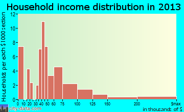 Woods Bay household income distribution