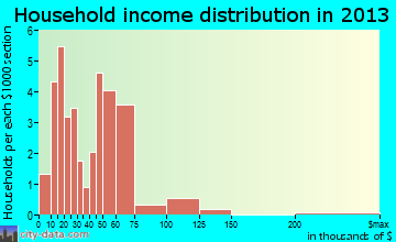 Big Springs household income distribution