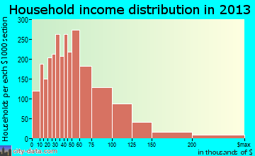 Bellevue household income distribution