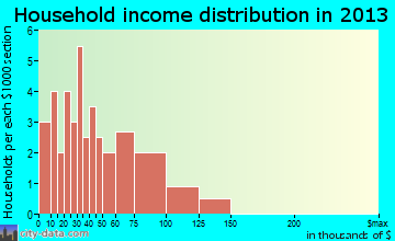 Lodgepole household income distribution