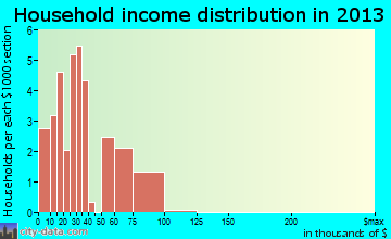 Salesville household income distribution