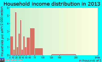 Hayes Center household income distribution
