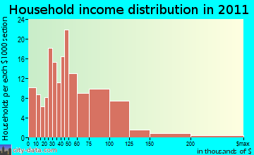 Virginia City household income distribution