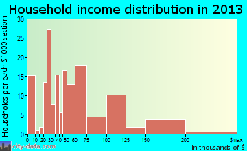 Minden household income distribution
