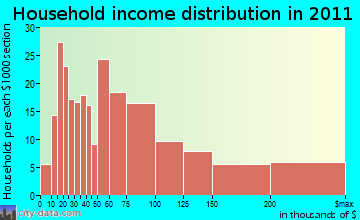Rye household income distribution