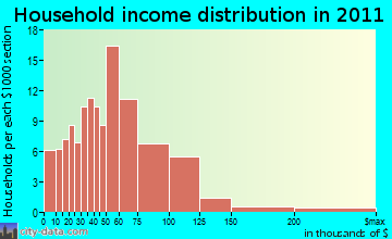 New Hampton household income distribution