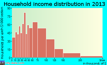 Avenel household income distribution