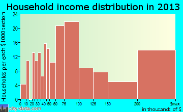 Bernardsville household income distribution