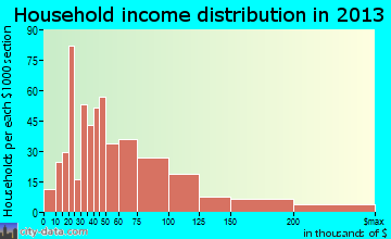 Bound Brook household income distribution
