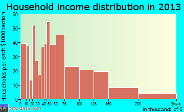East Rutherford household income distribution