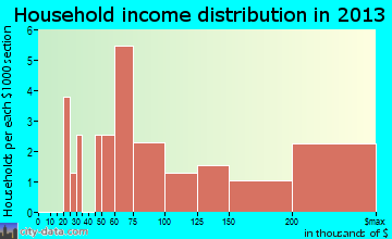 Loch Arbour household income distribution
