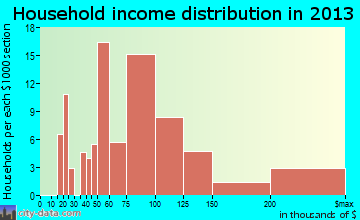 Monmouth Junction household income distribution