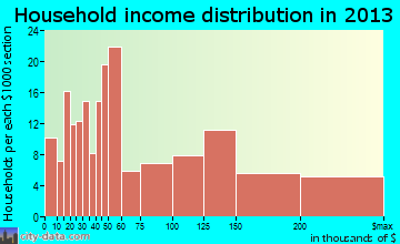 Oceanport household income distribution