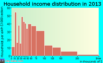 Palmyra household income distribution