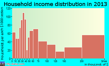 Princeton household income distribution