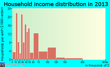 Rio Grande household income distribution