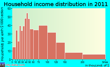Saddle Brook household income distribution