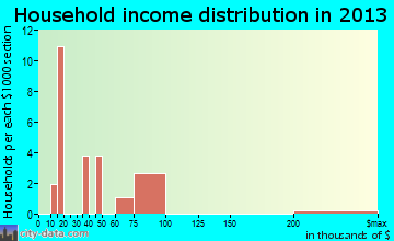 Los Cerrillos household income distribution