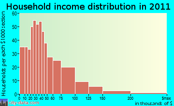 South Rio Arriba household income distribution