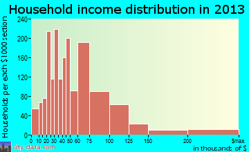 Bella Vista household income distribution