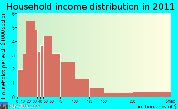 Hague household income distribution