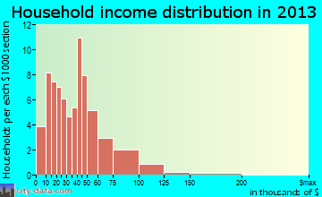Belmont household income distribution