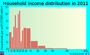 Bergen household income distribution