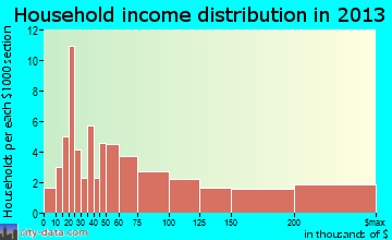 Bridgehampton household income distribution