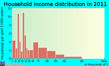 Brownville household income distribution
