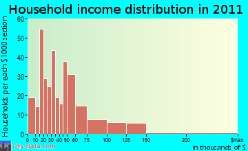 Catskill household income distribution