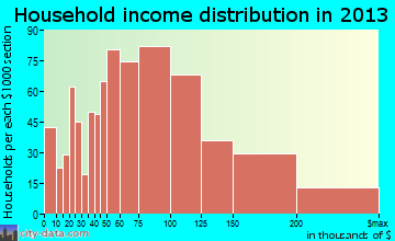 Centereach household income distribution