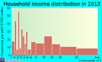 Chestnut Ridge household income distribution