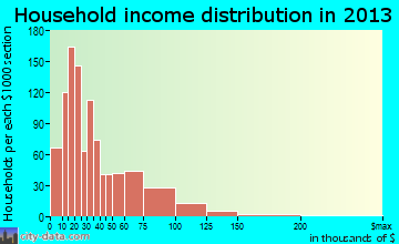 Endicott household income distribution