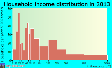 Farmingdale household income distribution