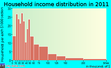 Le Roy household income distribution