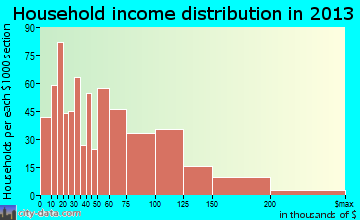 Mastic household income distribution