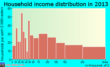 Mount Sinai household income distribution