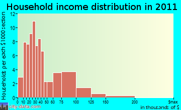 Naples household income distribution