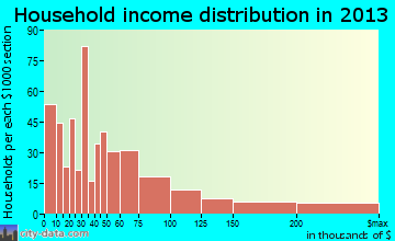 Nyack household income distribution