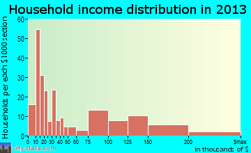 Orangeburg household income distribution