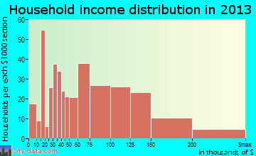 Orange Lake household income distribution