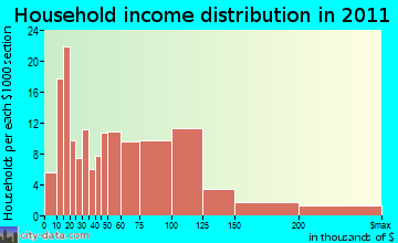 Orchard Park household income distribution